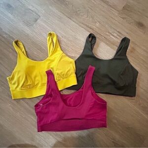 all in motion Women's sports bras  - Yellow, Olive Green, Magenta